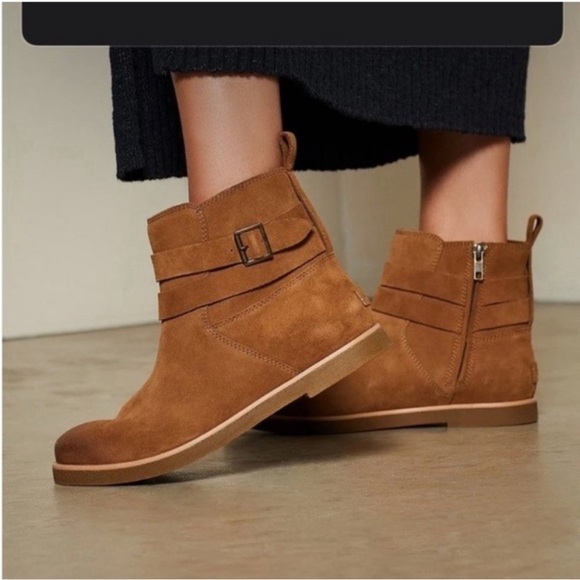 New! UGG Australia Josefene Cuff Suede Ankle Boot Chestnut Sz 7.5 - Picture 2 of 13